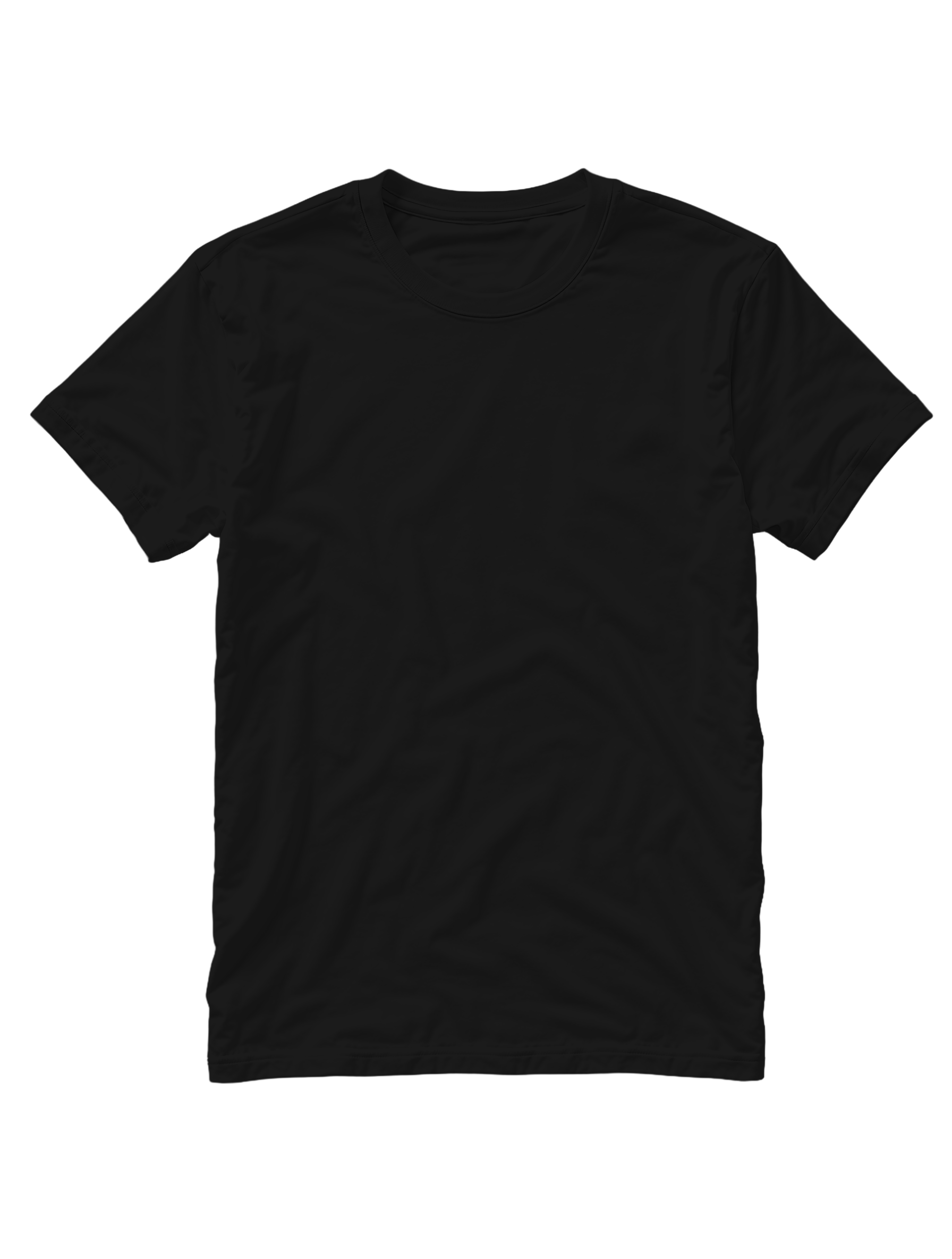 Blank black t-shirt — your blanks, listed in MockupBulk
